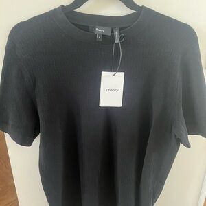 Theory Jet Black Short Sleeve Tee